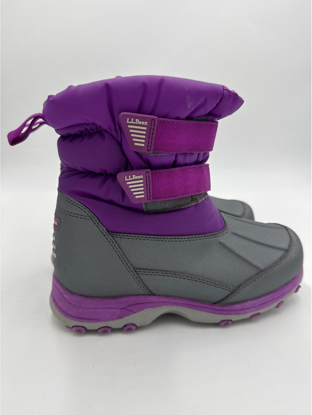 L.L.Bean Kids Purple and Gray Winter Snow Boots Size 4